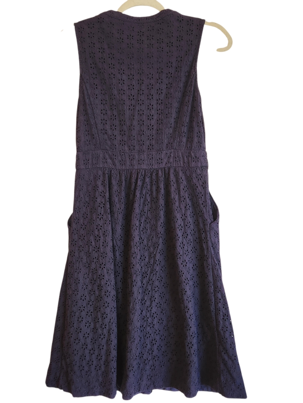 Boden Navy Textured Sleeveless Midi Dress - Picture 3 of 14